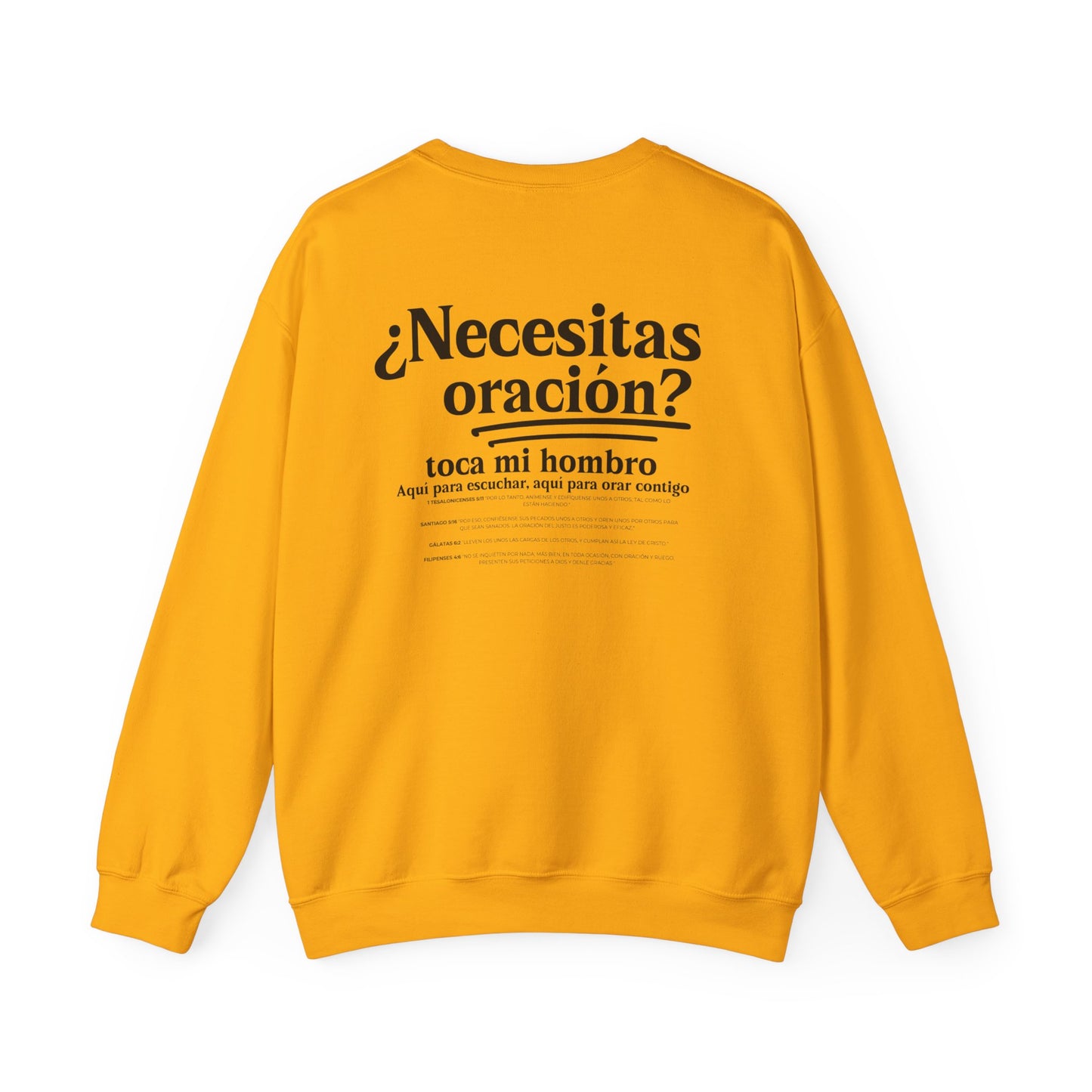 Spanish Inspirational Need Prayer? Tap My Shoulder We Can Pray Trendy Christian Conversation Starter Sweatshirt Minimalist Faith-Based Tee