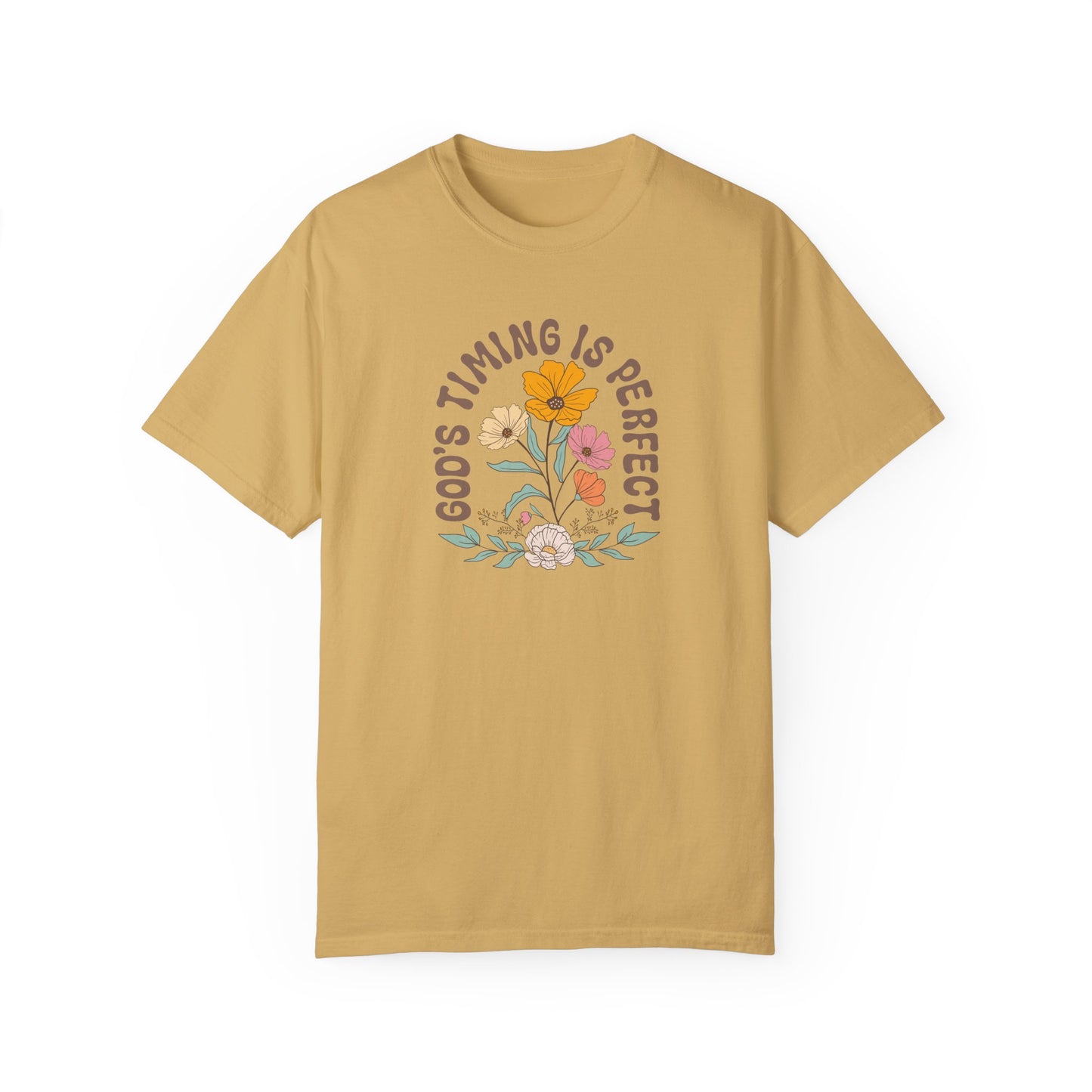 God’s Timing is Perfect T-Shirt – Christian Faith Tee for Women, Soft & Comfortable, Minimalist Design, Fast Shipping