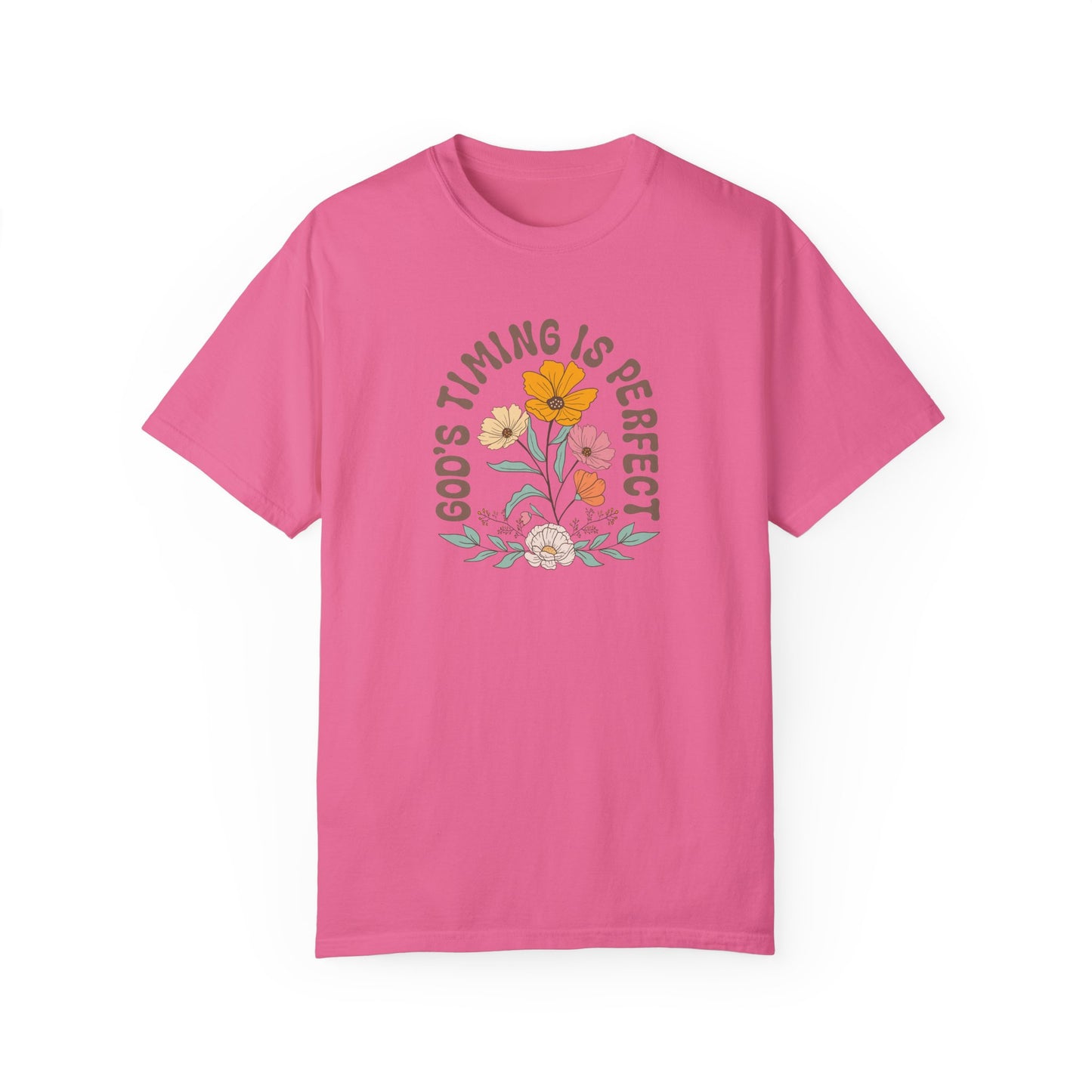 God’s Timing is Perfect T-Shirt – Christian Faith Tee for Women, Soft & Comfortable, Minimalist Design, Fast Shipping