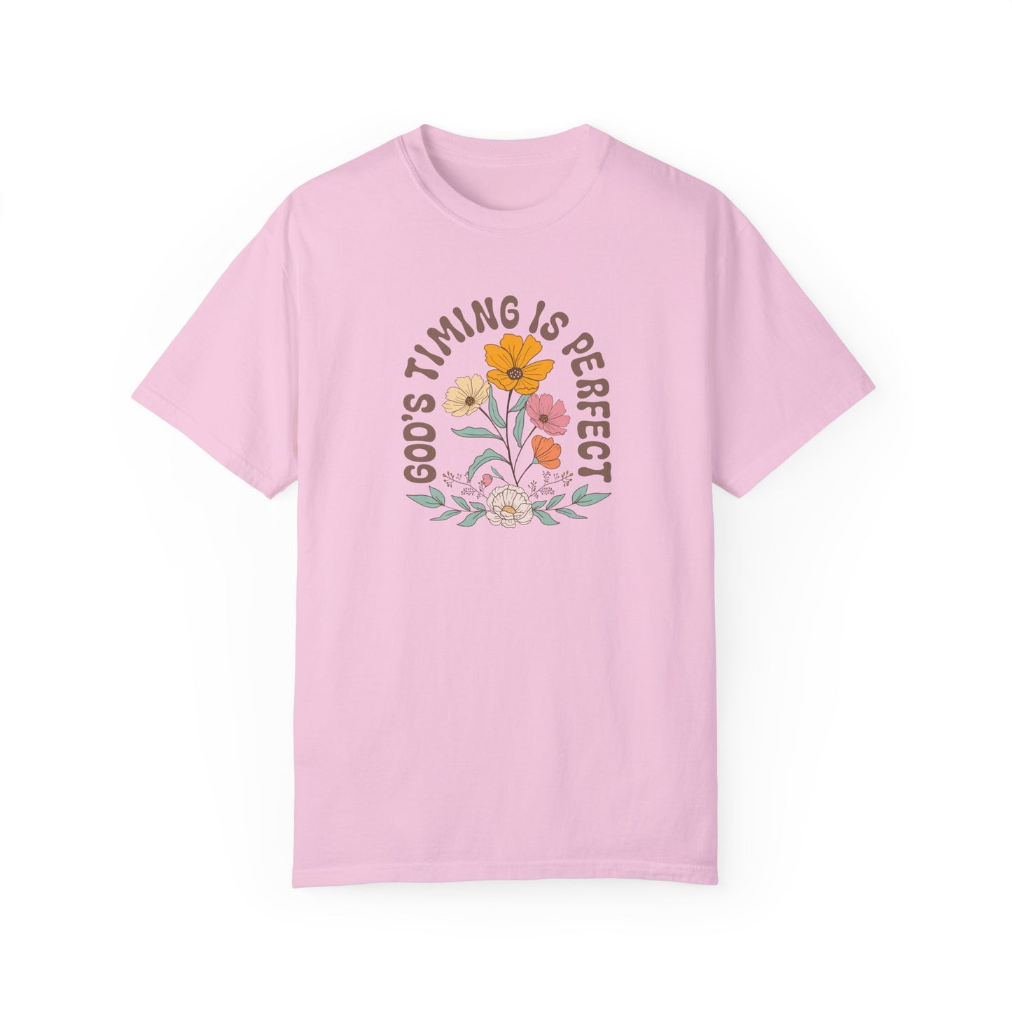 God’s Timing is Perfect T-Shirt – Christian Faith Tee for Women, Soft & Comfortable, Minimalist Design, Fast Shipping