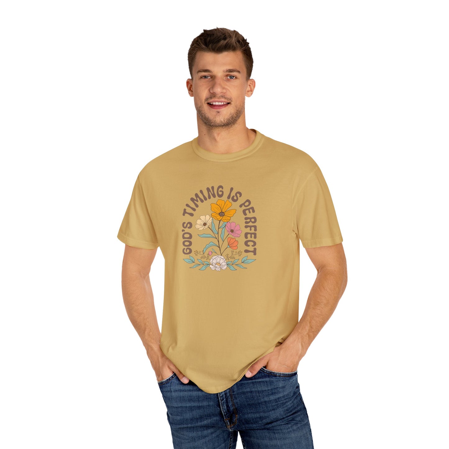 God’s Timing is Perfect T-Shirt – Christian Faith Tee for Women, Soft & Comfortable, Minimalist Design, Fast Shipping