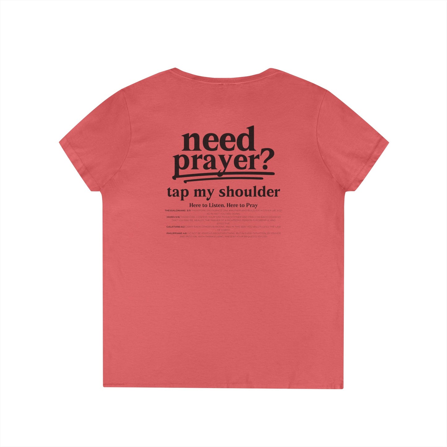 Need Prayer? Ladies' Trendy V-Neck T-Shirt, Faith Tee, Prayer Shirt, Spiritual Gift, Comfort Clothing, Thoughtful Apparel Christian Tee
