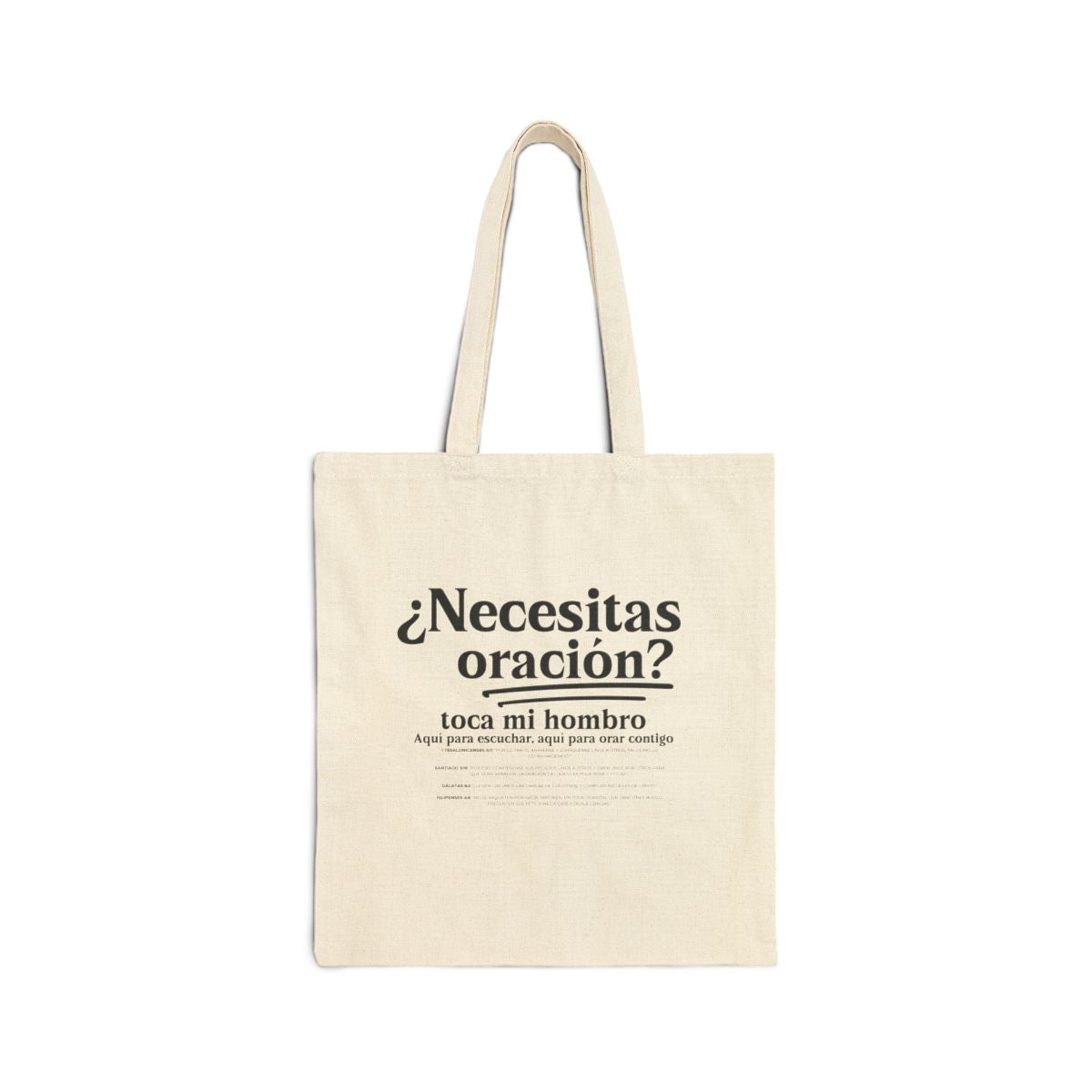 Bolso Unisex Cristiano ¿Necesitas oración? Toca mi hombro Cotton Canvas Tote