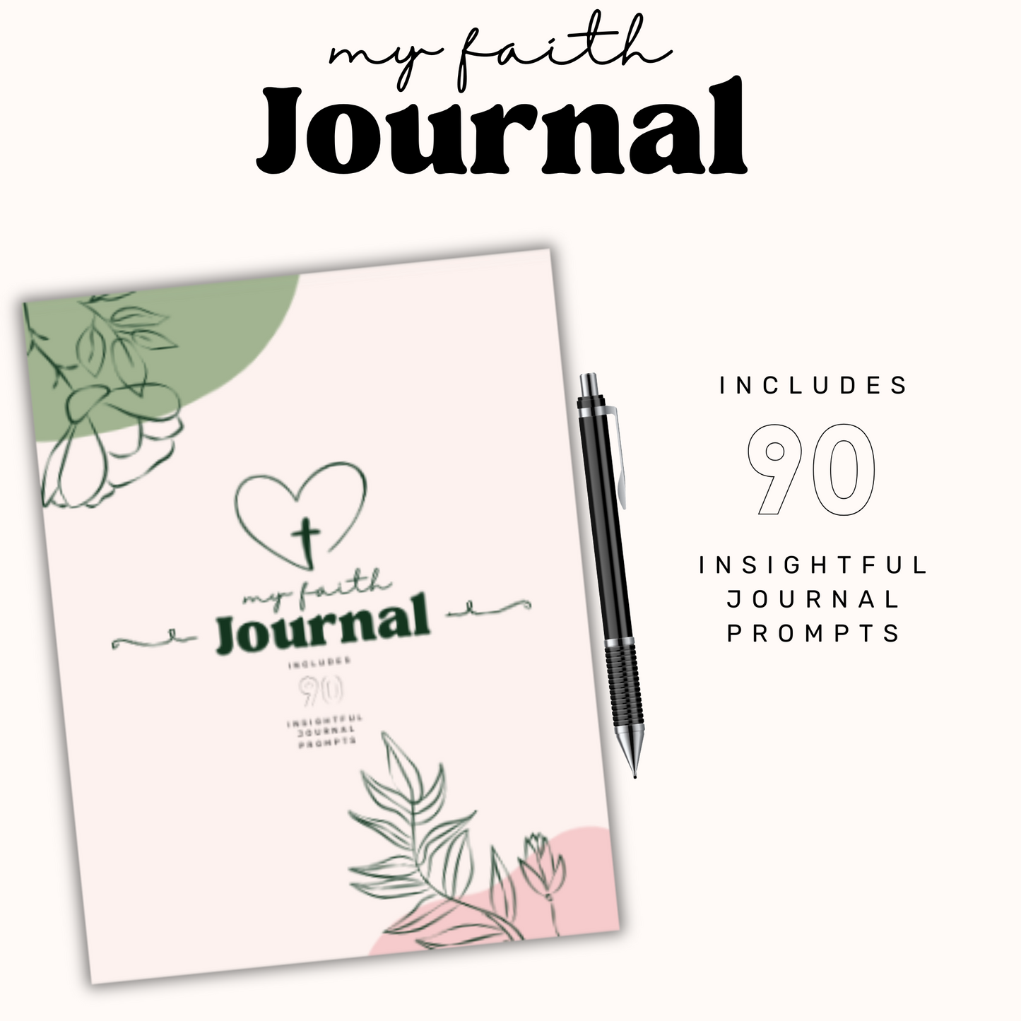 Journey Closer to God: Christian Journal with 90 Insightful Prompts & Bible Verses
