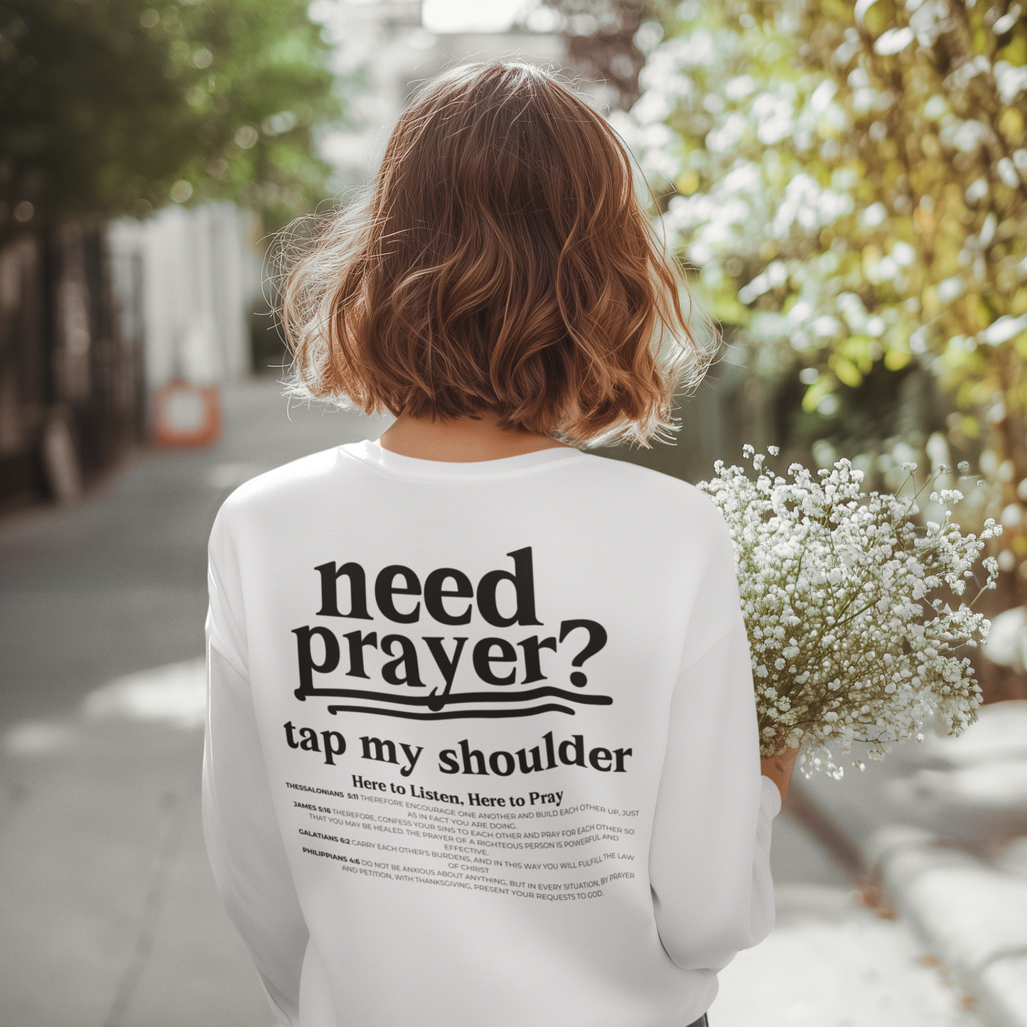 Inspirational Need Prayer? Tap My Shoulder We Can Pray Trendy Christian Conversation Starter Tee Camiseta Christiana de Oracion