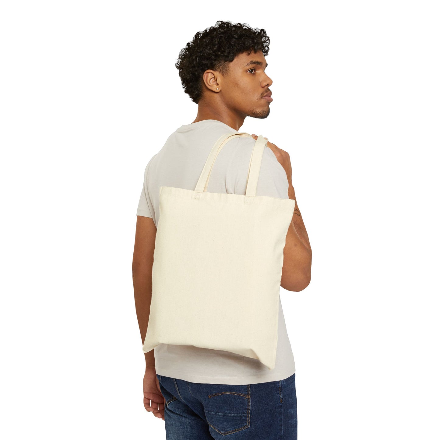 Beautiful Christian Message Need Prayer? Tap my Shoulder Cotton Canvas Tote Unisex Religious Inspiration Bag To Get Conversation Started