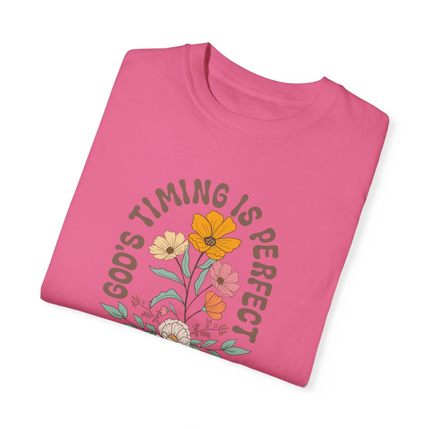 God’s Timing is Perfect T-Shirt – Christian Faith Tee for Women, Soft & Comfortable, Minimalist Design, Fast Shipping
