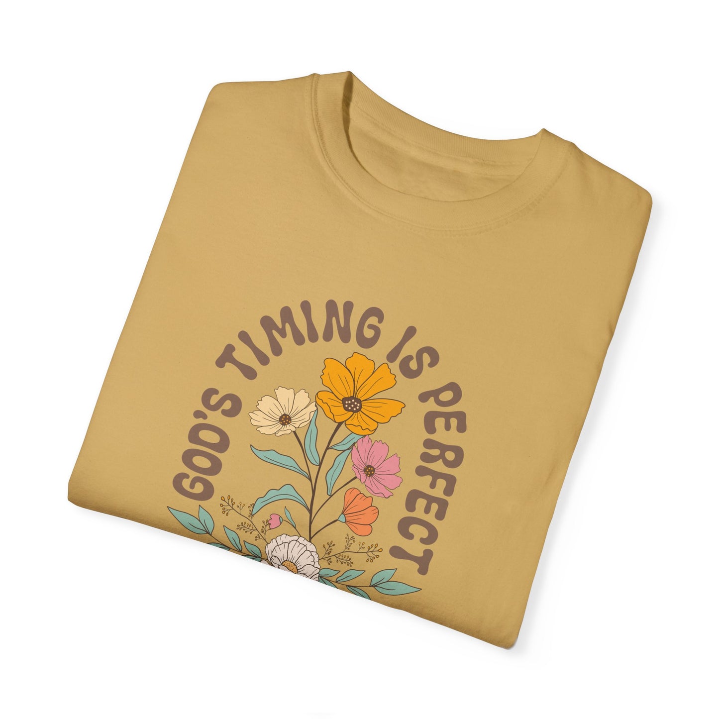 God’s Timing is Perfect T-Shirt – Christian Faith Tee for Women, Soft & Comfortable, Minimalist Design, Fast Shipping