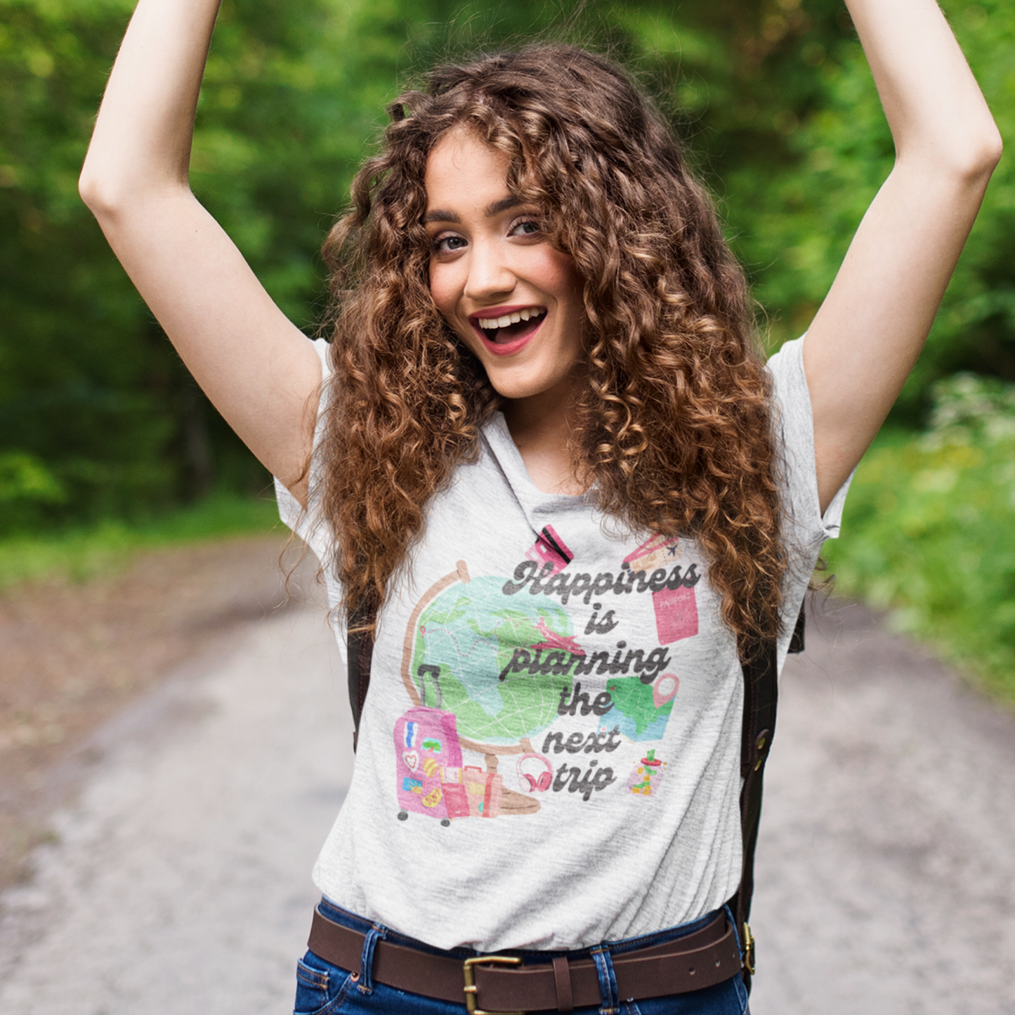 Happiness is Planning the Next Trip Women's Crewneck Tee