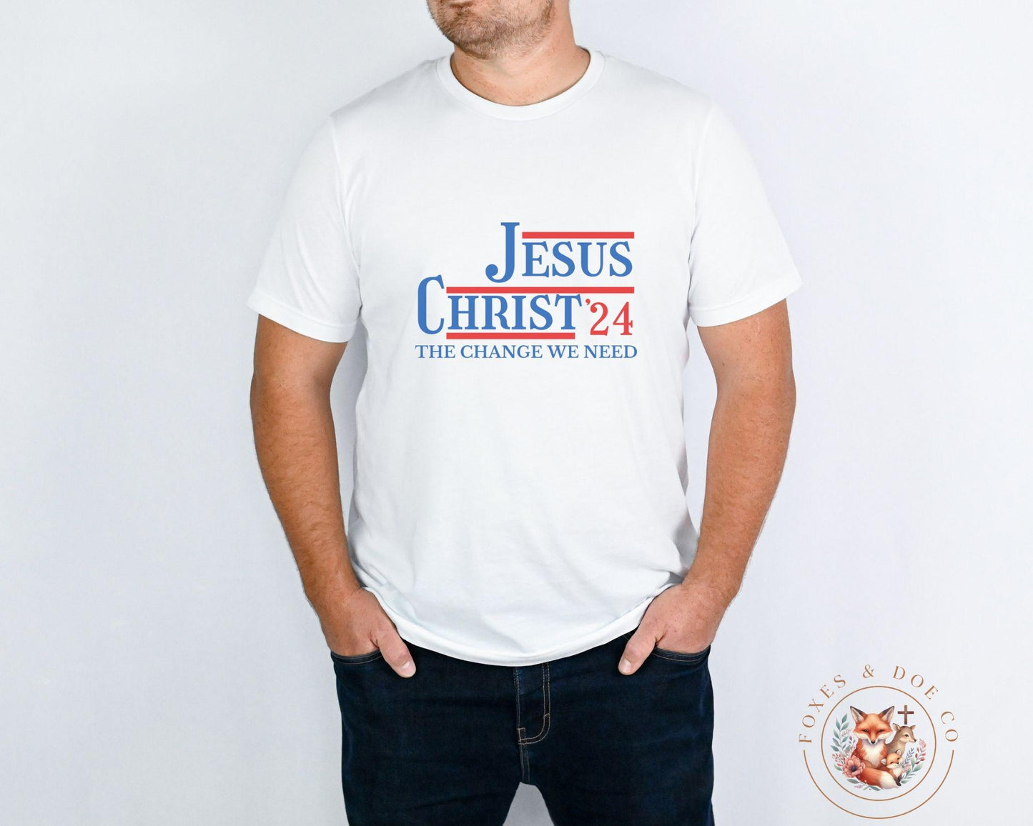 Jesus Christ for President Election Campaign Crewneck Tee
