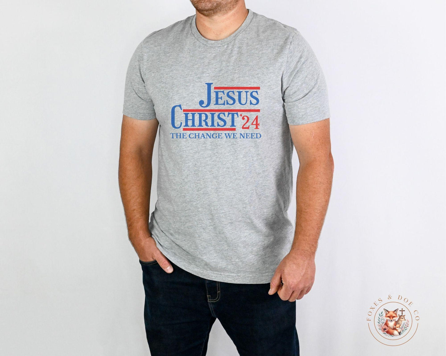 Jesus Christ for President Election Campaign Crewneck Tee