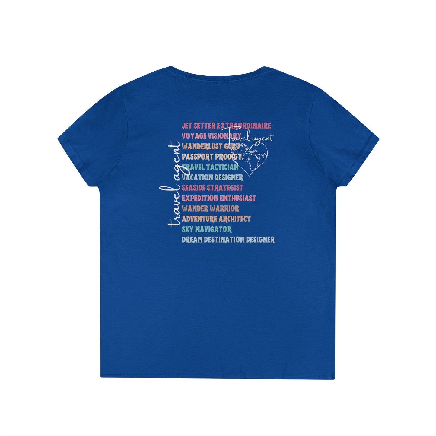 Travel Agent V-Neck T-Shirt - Dream Destination Designer