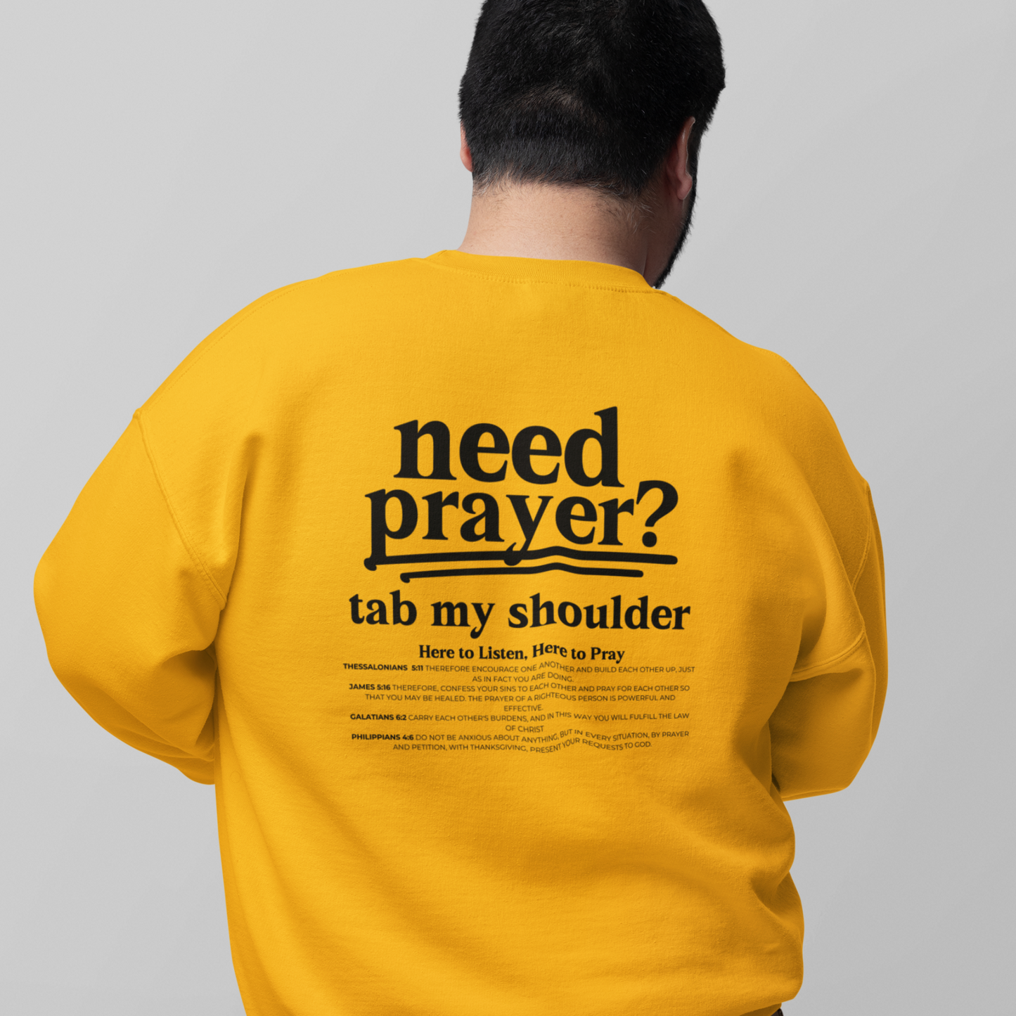 Need Prayer? Tab My Shoulder We Can Pray Sweatshirt