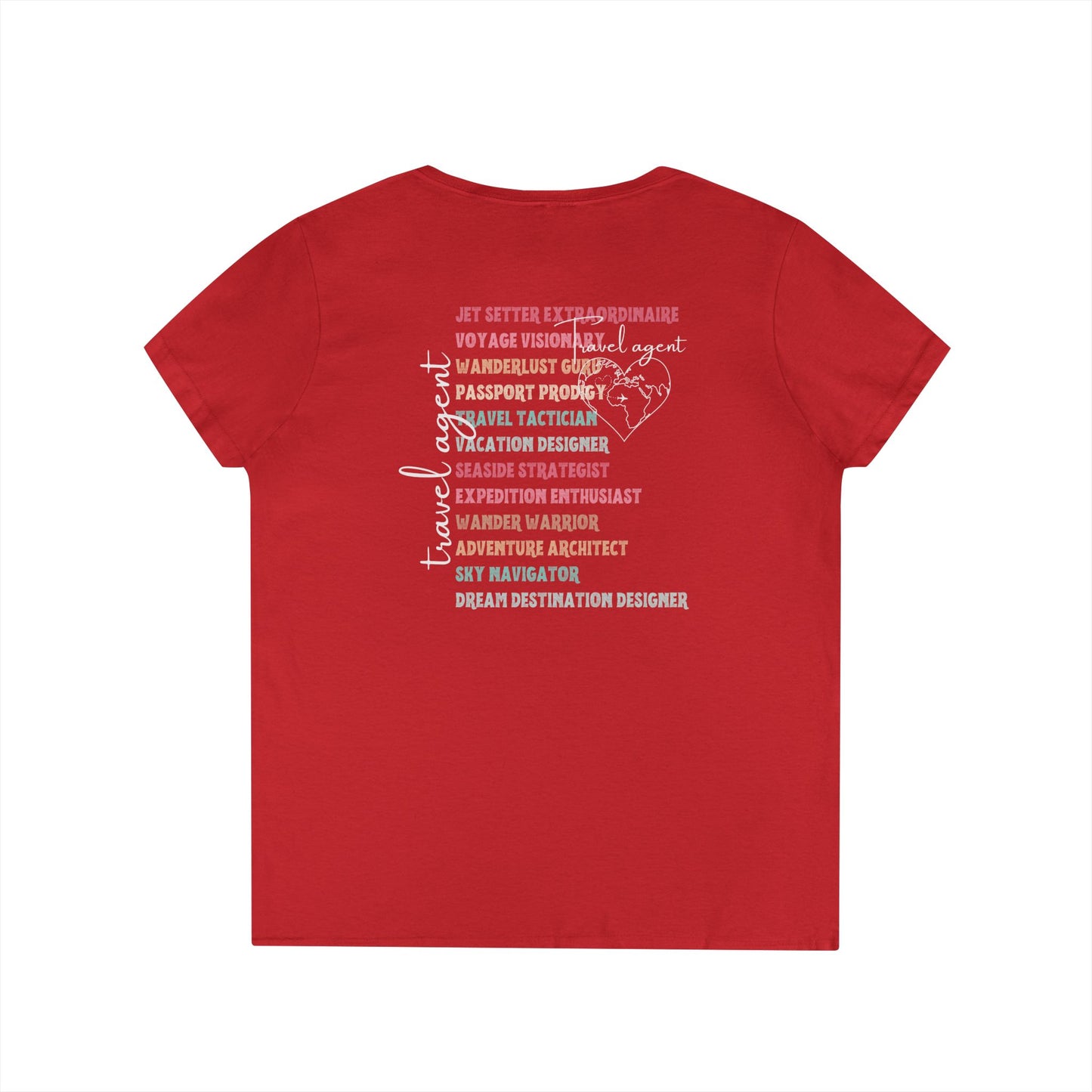 Travel Agent V-Neck T-Shirt - Dream Destination Designer