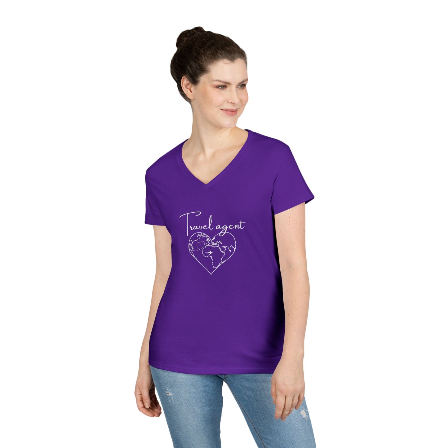 Travel Agent V-Neck T-Shirt - Dream Destination Designer