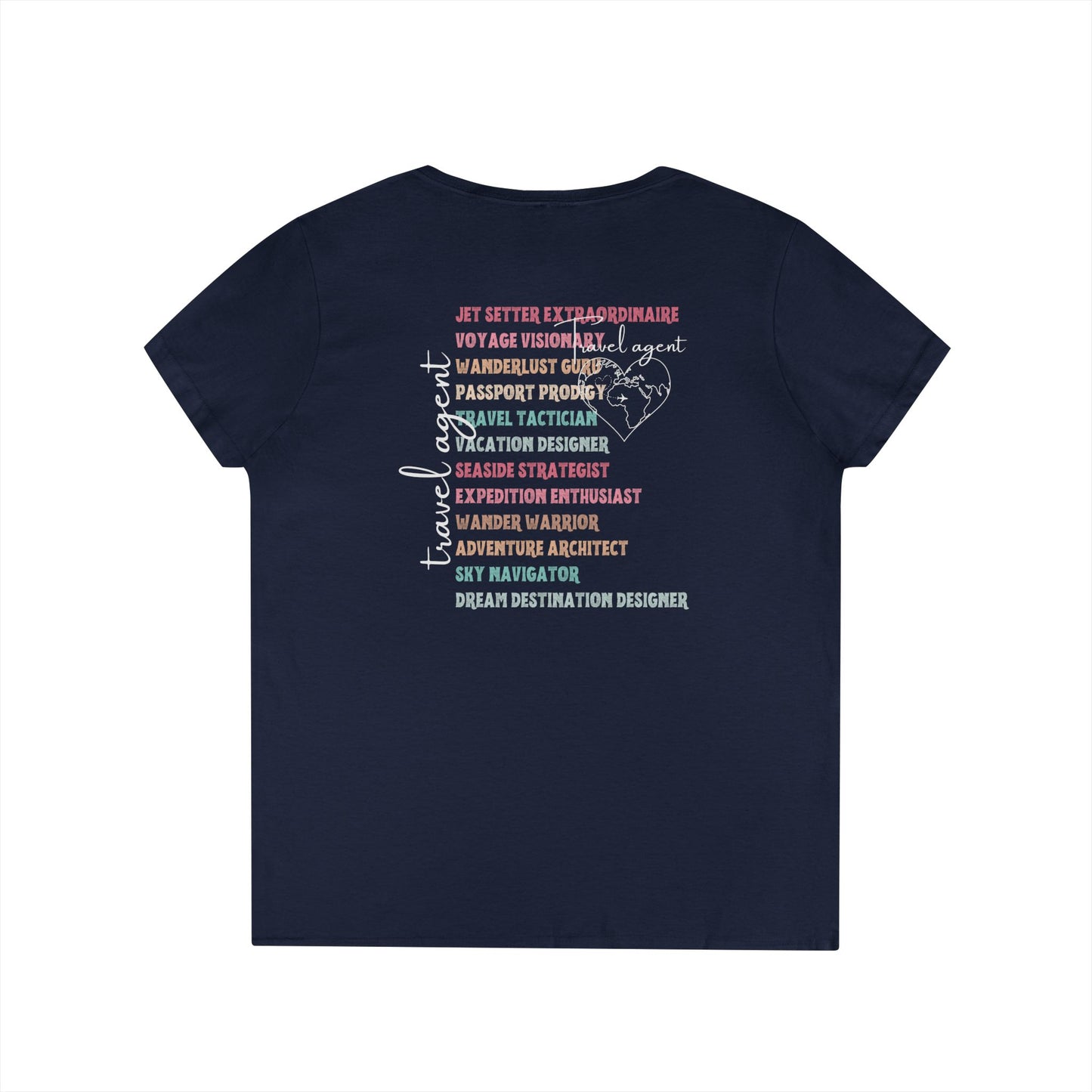 Travel Agent V-Neck T-Shirt - Dream Destination Designer