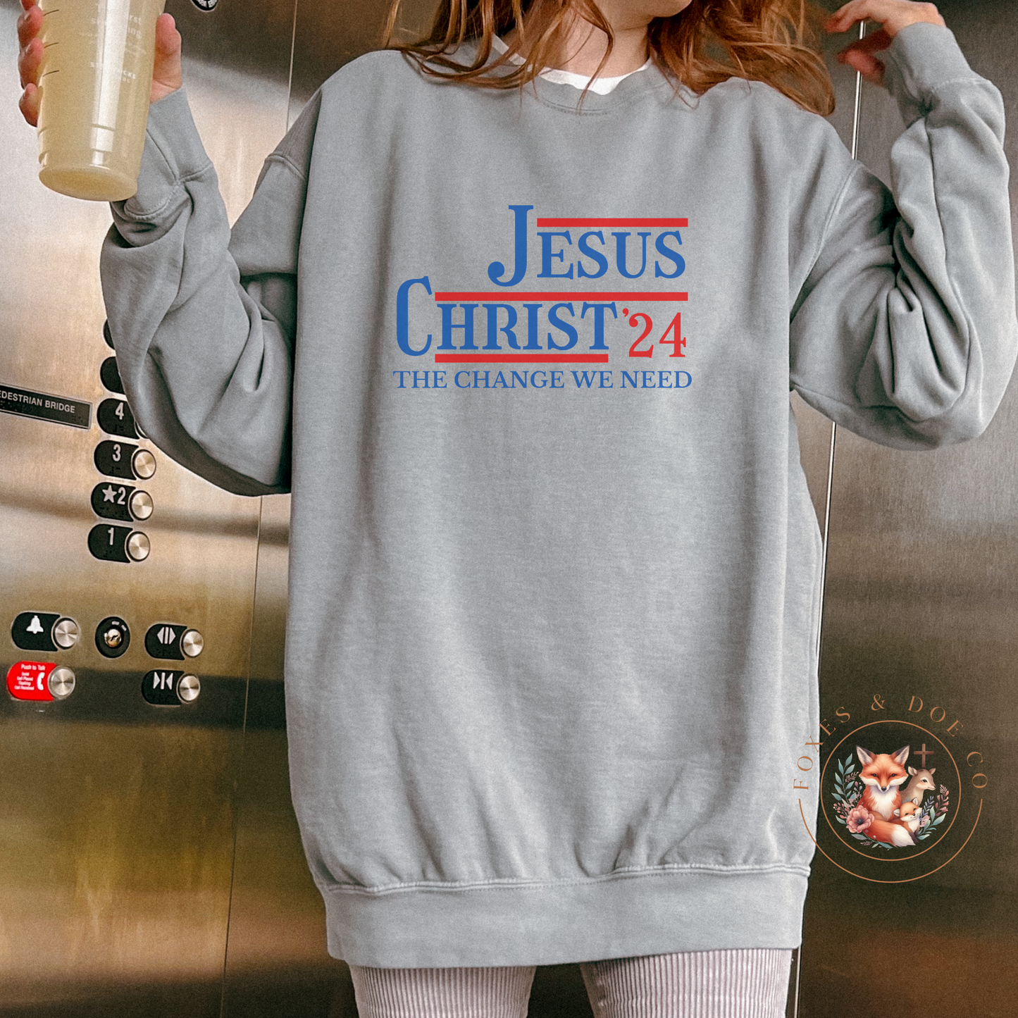 Jesus Christ '24 Crewneck Sweatshirt – The Change We Need