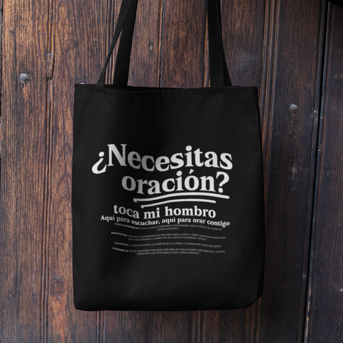 ¿Necesitas oración? Toca Mi Hombro Bolso Unisex de Algodón