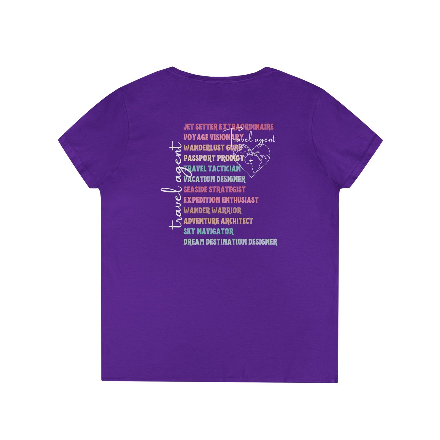 Travel Agent V-Neck T-Shirt - Dream Destination Designer