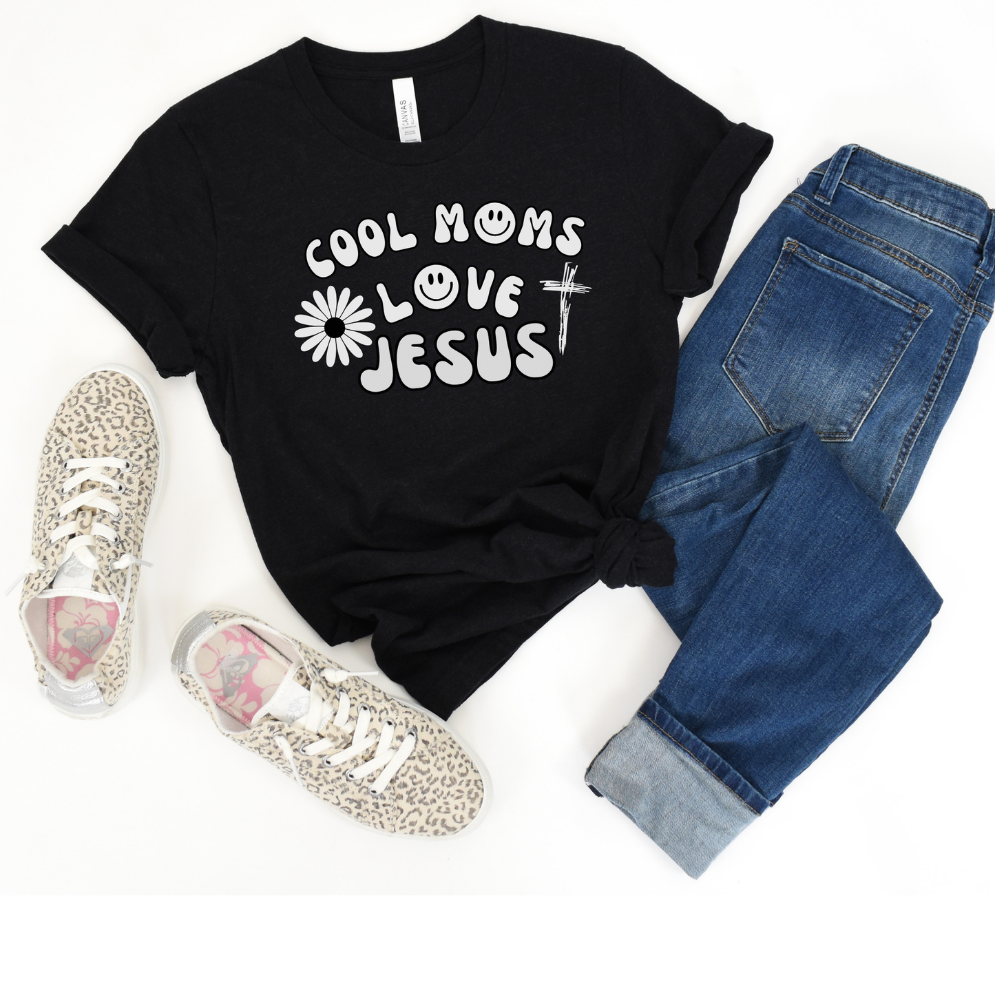 Cool Moms Love Jesus Groovy Shirt