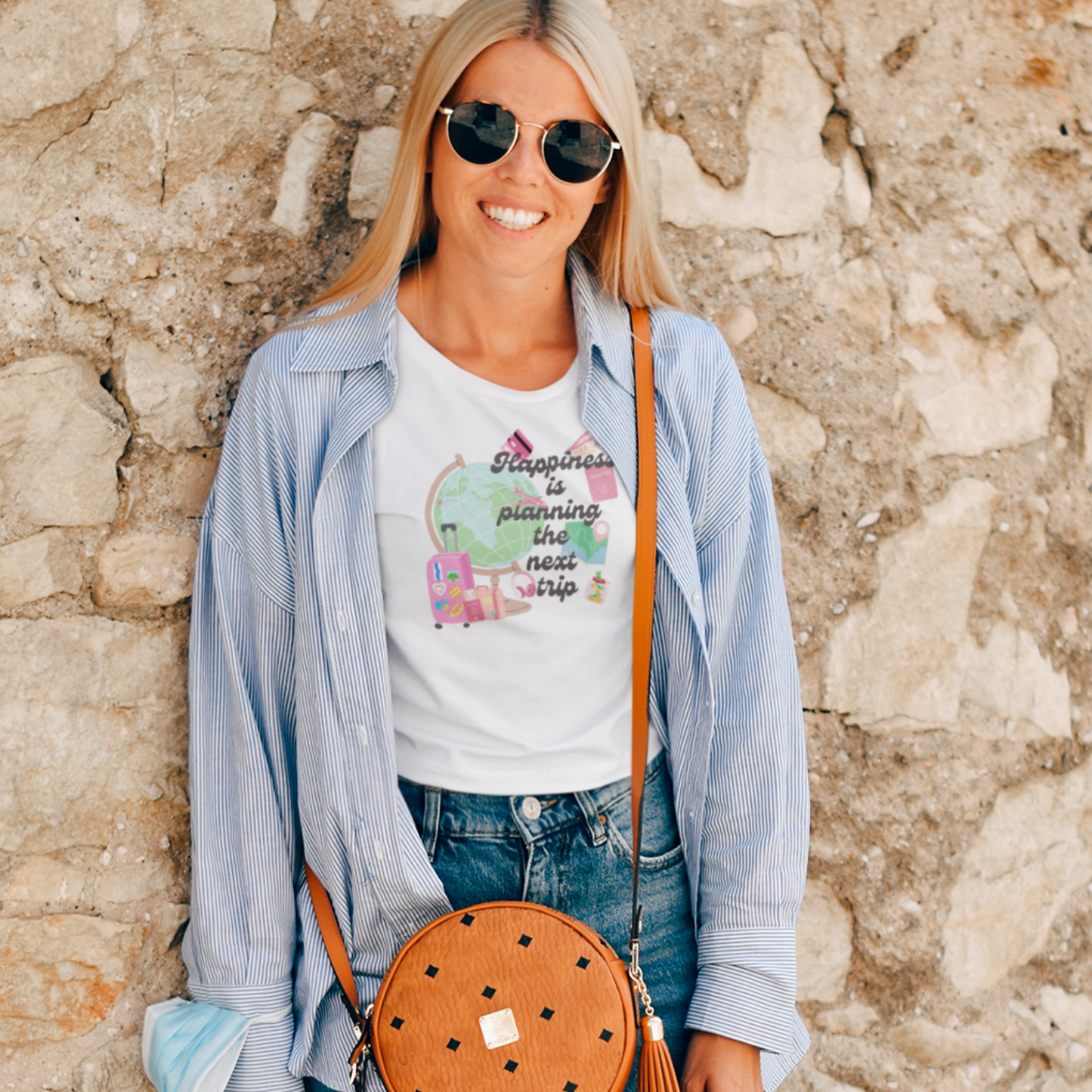 Happiness is Planning the Next Trip Women's Crewneck Tee