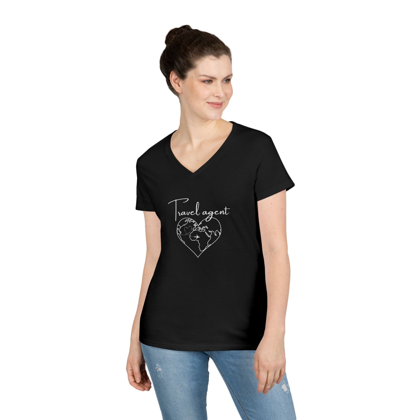 Travel Agent V-Neck T-Shirt - Dream Destination Designer