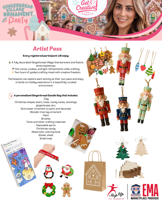 Winter 2025 Craft Artist Pass FRIDAY DECEMBER 19 10:00AM-12:00PM